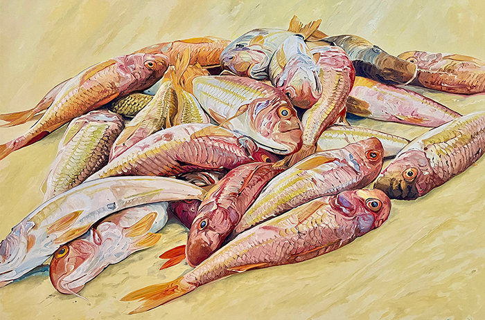 Gemälde Red Mullets von Kirsten Serowski
